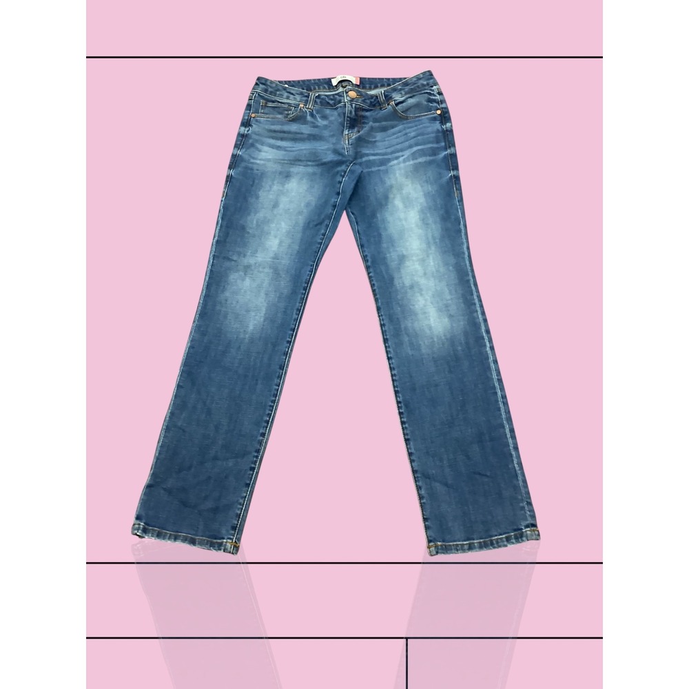 Cabi Slim Boyfriend Jeans Womens 8 Medium Wash Denim Stretch Straight Leg 3562